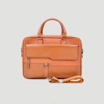 کیف اداری چرم طبیعی برند مکس مدل ۱۱۷۶ عسلی