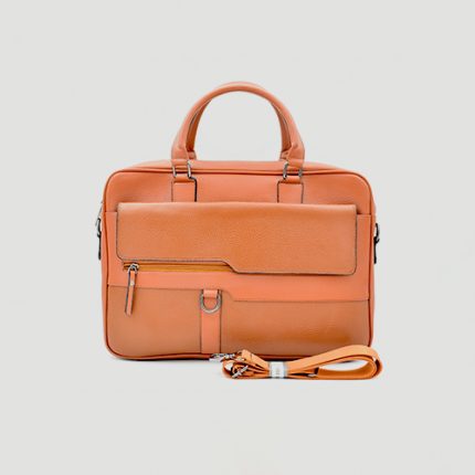 کیف اداری چرم طبیعی برند مکس مدل ۱۱۷۶ عسلی