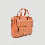 کیف اداری چرم طبیعی برند مکس مدل ۱۱۷۶ عسلی