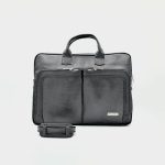 کیف اداری تمام چرم طبیعی برند چنار مدل aka مشکی