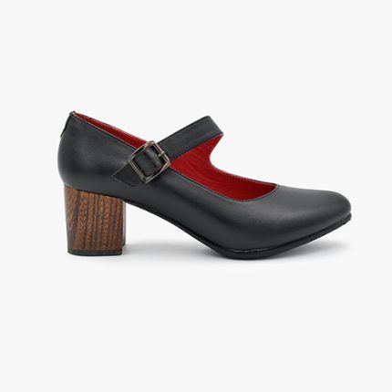 کفش زنانه چرم طبیعی برند AGM مشکی کد ۵۵