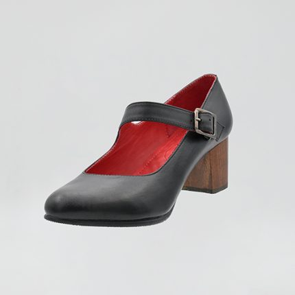 کفش زنانه چرم طبیعی برند AGM مشکی کد ۵۵