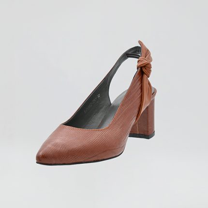 کفش مجلسی زنانه چرم تبریز کد ۳۸ عسلی