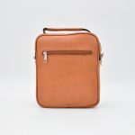 کیف دوشی مردانه چرم طبیعی برند چنار مدل مگنتی عسلی