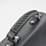 کیف دوشی مردانه چرم طبیعی برند چنار مدل قفلی مشکی