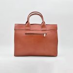 کیف اداری تمام چرم طبیعی برند چنار مدل دو جیب عسلی