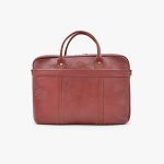 کیف اداری تمام چرم طبیعی برند چنار مدل دو جیب عنابی