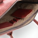 کیف اداری تمام چرم طبیعی برند چنار مدل دو جیب عنابی