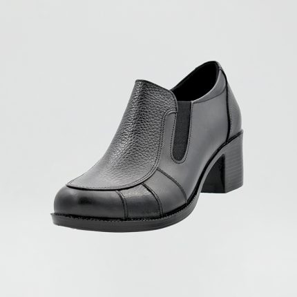 کفش زنانه چرم طبیعی برند سهیل مشکی مدل خاطره